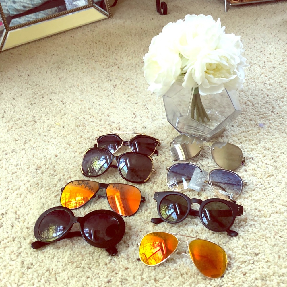 8 Pairs of Fashion Designers Sunglasses Bundle.Prada, Dior, Chanel, Tom Ford.